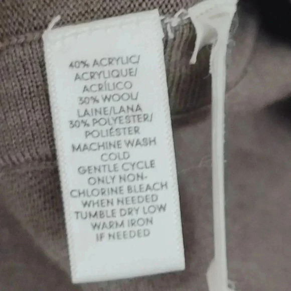 LOFT Womens Wool Blend 3/4 Sleeve Grey Knit Top Size L 7CT - Picture 5 of 7